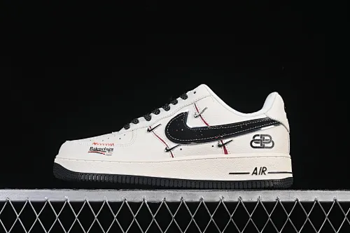All categories Nk Air Force 1 Air Force series Nk Air Force 1 Low Air Force low-top Nike Air Force 1'07 Low Balenciaga co-branded four silver hooks Air Force 1 low-top casual sneakers DD1928-309